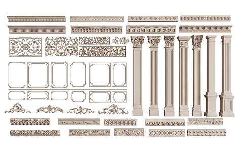 European Roman Column 3d model