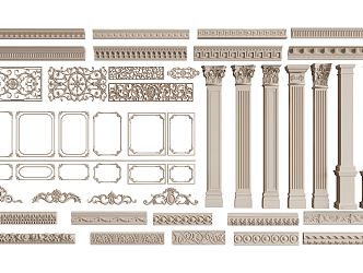 European Roman Column 3d model