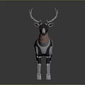 Detailed Futuristic Mechanical Deer Design With Metallic Structure And Robotic Joints