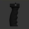 Black Tactical Weapon Grip With Spiral Textured Surface And Modern Design For Enhanced Handling