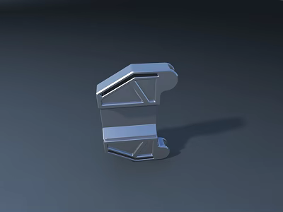Modern Metal Display Shelf Component With Structural Frame And Industrial Design 3d model