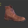 Classic Red Lace Up Suede Boots With Brown Sole And Retro Design