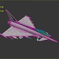 Detailed Modern Fighter Jet Weapon With Silver Blue Stripes Streamlined Wings And Cockpit