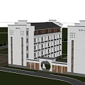 New Multi-storey Dormitory Building Student Apartment School Huizhou Dormitory Building Appearance 3d model