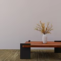 Antique Coffee Table Clothing Display Table Display Soft Clothes 3d model