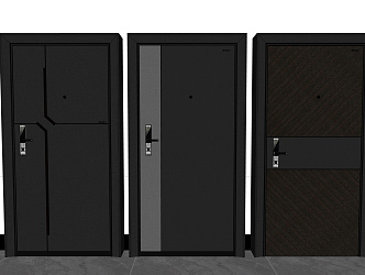 Modern swing door 3d model