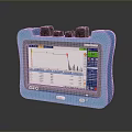 EXO Blue Analytical Device With Screen Showing Charts Data And Black Top Components