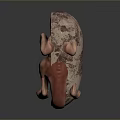 Developing Human Fetus Inside Uterus in Natural Fetal Position 3D Rendering
