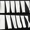 White Curtains With Various Pleated Designs And Different Hanging Styles 3d model