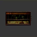 Vintage Desktop Computer With Wooden Case Retro Control Panel And Mechanical Components