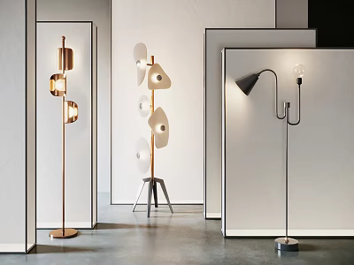 Modern floor lamp floor lamp combination 3d model