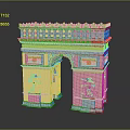 Ancient Gate Stone Gate European Gate Large Wooden Door Classical Gate Antique Gate Game Gate 3d model
