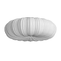 Modern Pleated Ivory Ceiling Lights with Oval Design and Soft Elegant Glow 3d model