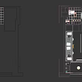 School Dormitory Interior Design With Bunk Beds Desks Chairs And Bookshelves