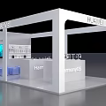 Modern Mobile Phone Store Huawei Experience Store 3d model