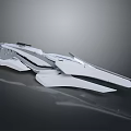 Futuristic White Tech Vehicle With Sleek Aerodynamic Design And Black Accents