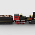Brick Built Vintage Steam Locomotive With Red Black Details