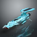 Futuristic Sci Fi Spaceship With Sleek Metallic Design And Aerodynamic Structure 3d model