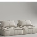 Modern Combination Sofa Piedmont Double Sofa Lazy Sofa 3d model