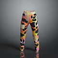 Colorful Camouflage Pattern Pants With Stylish Design And Functional Pockets