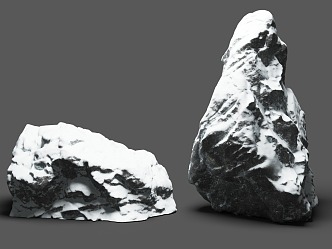 Stone Rock Snow Rock Snow Mountain Stone Rock Snow Mountain Stone Rock Snow Rock Snow Mountain Stone Snow Stone Block 3d model