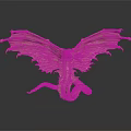 Game And Movie Character Golden Dragon Sculpture With Spread Wings Detailed Texture And Shiny Surface