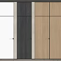 Modern Hinged Doors In White Dark Gray And Light Wood For Home Interior