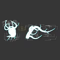 Natural Branch Decorative Ornament Set With Glowing Light For Home Interior
