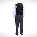 Red Vest With White Shirt And Dark Pants Formal Attire Outfit