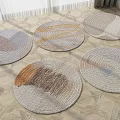 Round Rugs With Various Colorful Patterns And Woven Textures For Home Decor