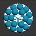 Two Layer Cake Topped With Blue Balloons And Number 12 Decoration