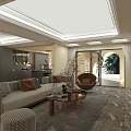Bright Modern Dining Kitchen Interior Design With Skylight Pendant Lights Dining Table And People