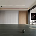 Modern Wood Floor Interior With White Walls Wooden Panels Artwork Chair And Natural Light