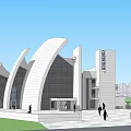 Ancient Architecture Inspired Modern Museum Design With Curved Roof And Glass Walls