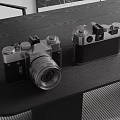 modern camera slr camera digital camera photographic equipment 3d model