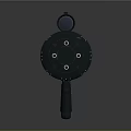Futuristic Dark Metallic Weapon 3D Model With Scope And Multiple Barrels