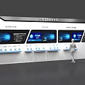 Smart City Experience System With Multiple Interactive Digital Screens And Interface 3d model