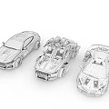 Futuristic Concept Cars With Mechanical Components And Sleek Metallic Design