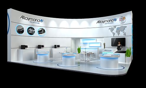 Modern Exhibition Booth Exhibition Exposition 3d model