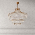 Modern Light Luxury Metal Chandelier 3d model