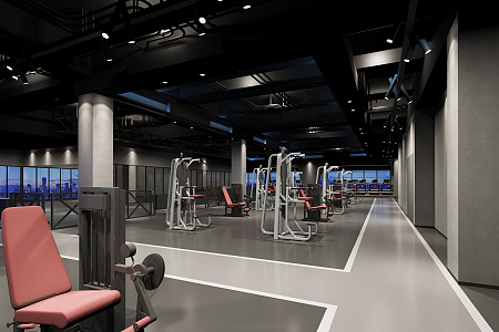 Modern Gym 3d model