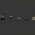 Military Tank Models With Camouflage Patterns And Various Designs 3d model