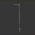 Industrial Tower Crane Structure Featuring Metal Frame And Stable Base Design