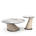 Modern Italian Coffee Table Combination Round Table Corner Table Marble Coffee Table 3d model