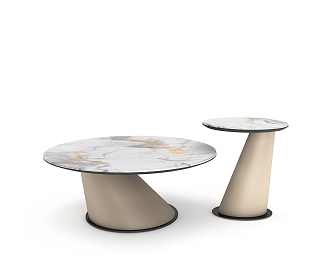 Modern Italian Coffee Table Combination Round Table Corner Table Marble Coffee Table 3d model