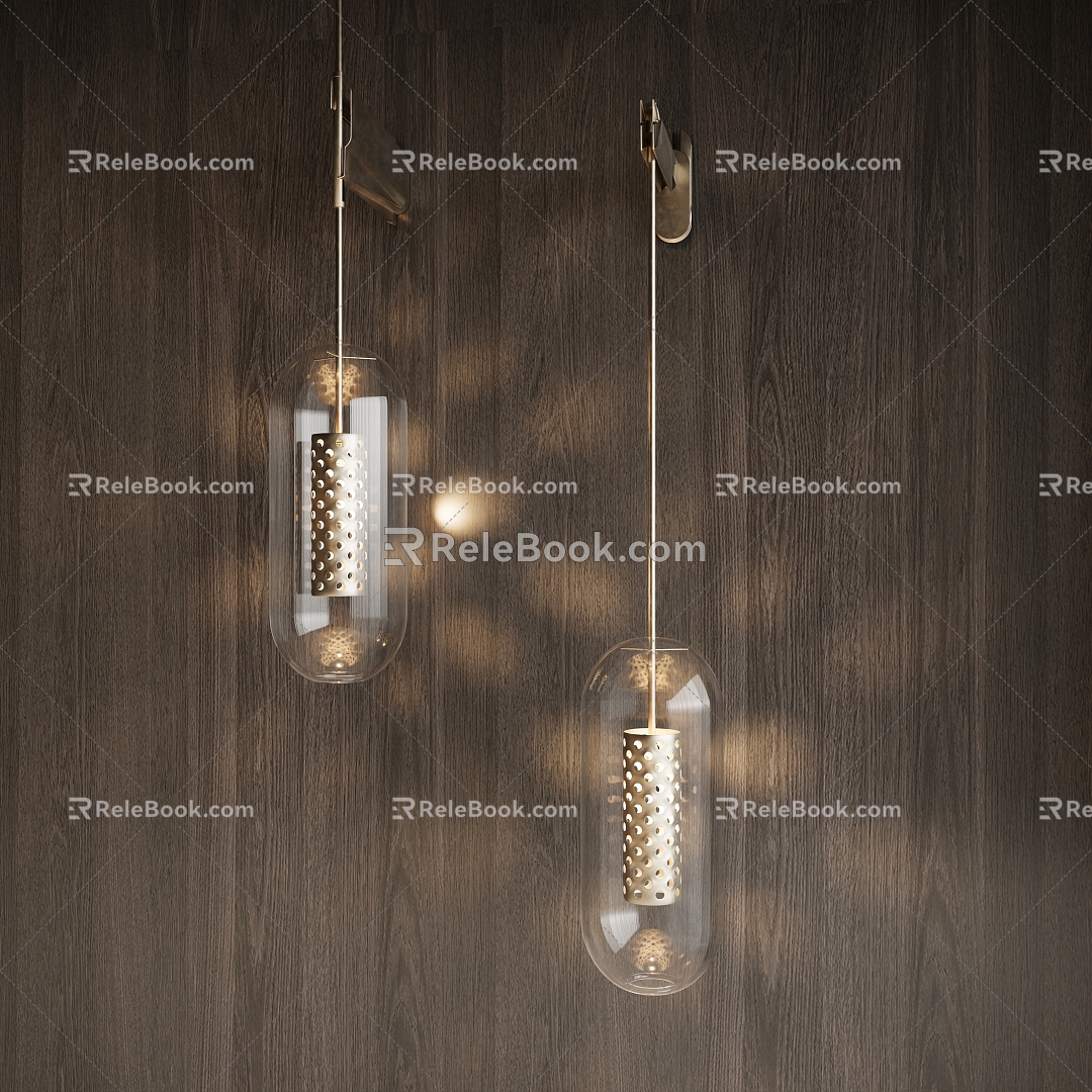 Modern chandelier simple 3d model