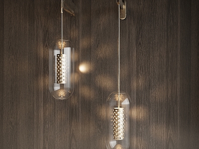 Modern chandelier simple 3d model