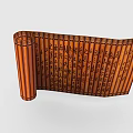 Classic Chinese Bamboo Slips With Ancient Calligraphy Characters And Traditional Design