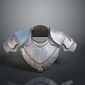 Medieval Warrior Metal Armor With Detailed Chest Plate And Shoulder Guards