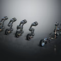 Multiple Heavy Duty Metal Hardware Tools With Movable Wheels And Durable Parts